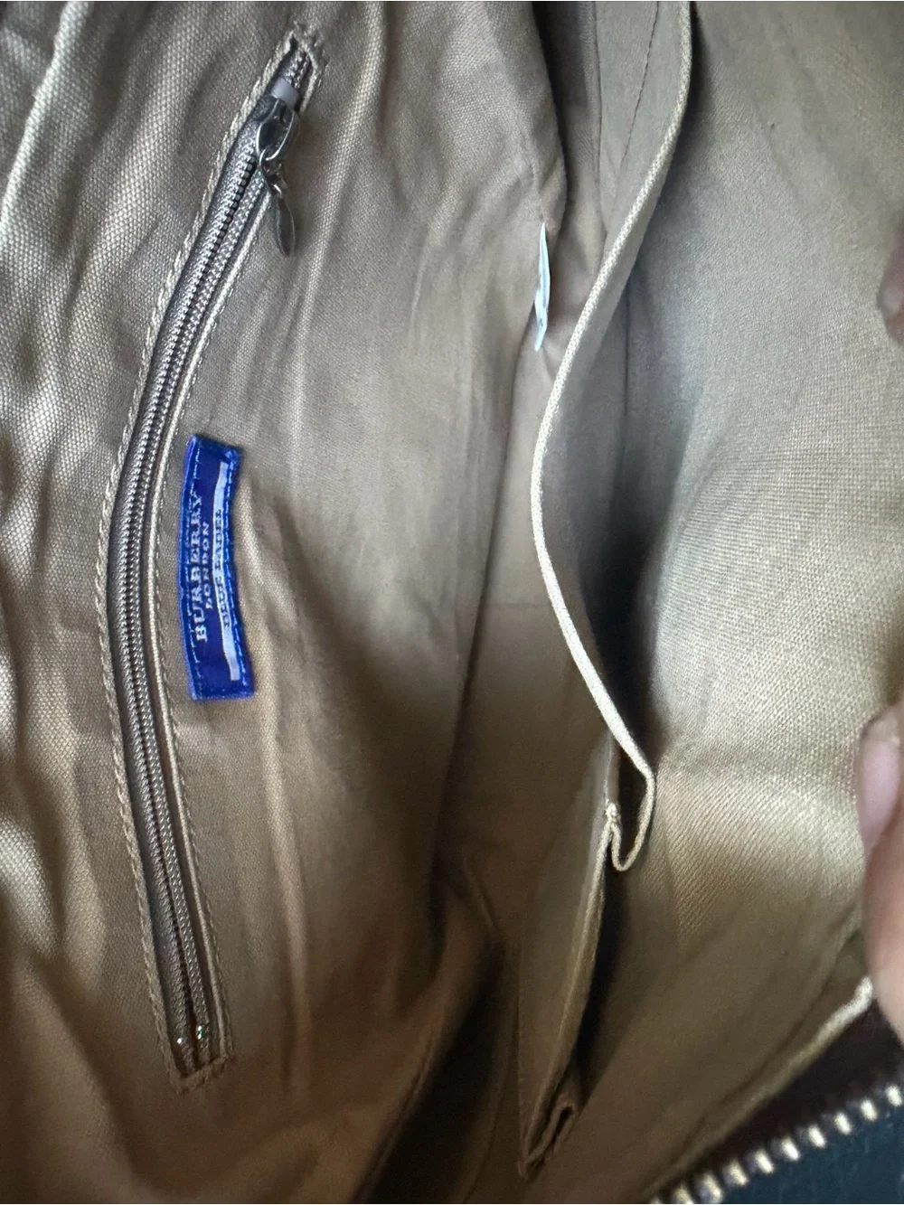 Burberry blue label messenger bag.